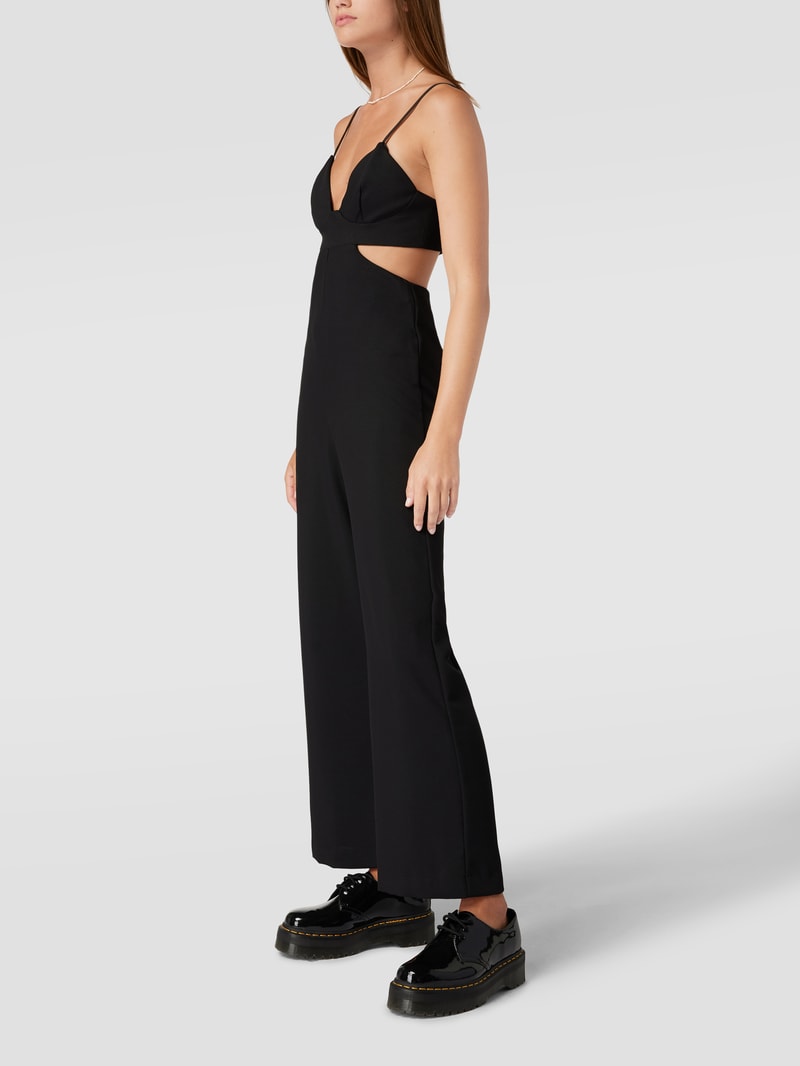Jumpsuit mit Cut Outs in schwarz