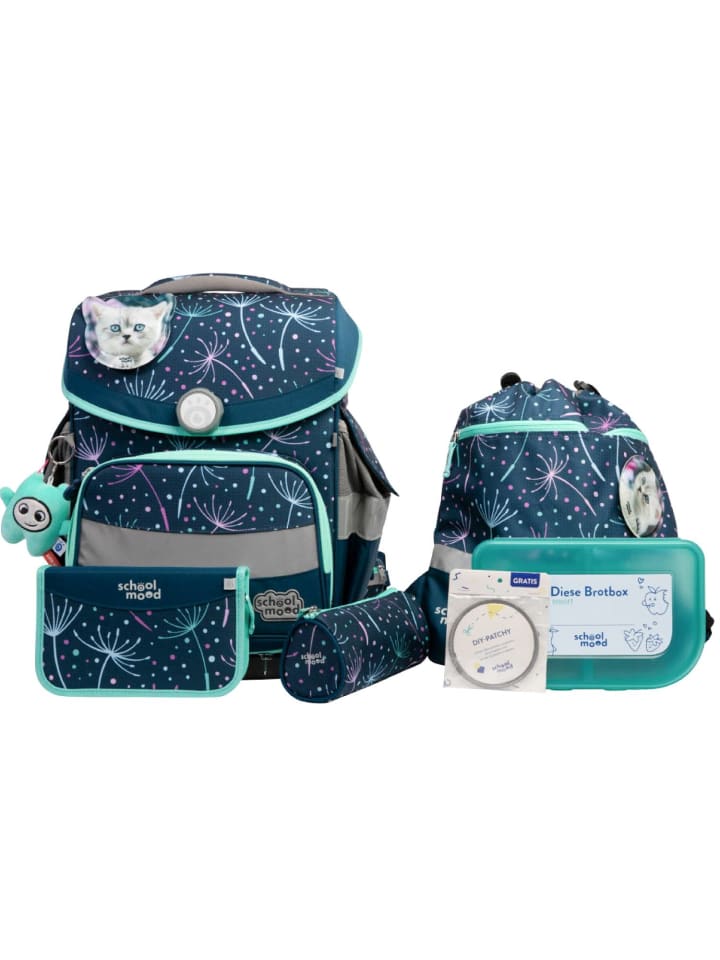 SCHOOL-MOOD School Mood Timeless Pro Lina (Kätzchen), 7-tlg. Schulranzenset günstig kaufen onesize