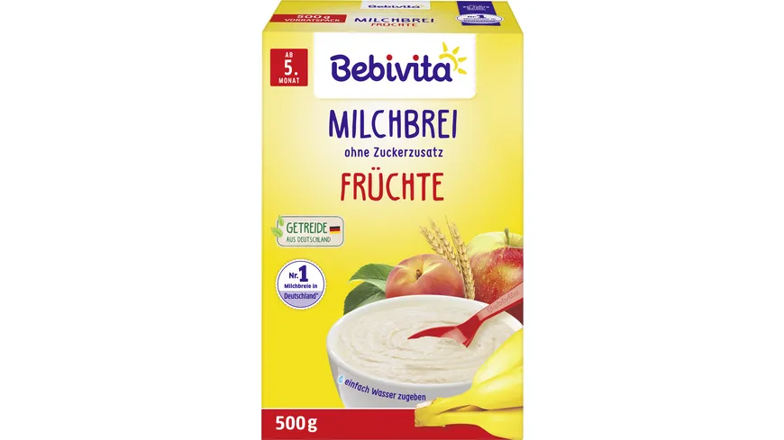 Bebivita Milchbreie ohne Zuckerzusatz Milchbrei Frucht 500 g