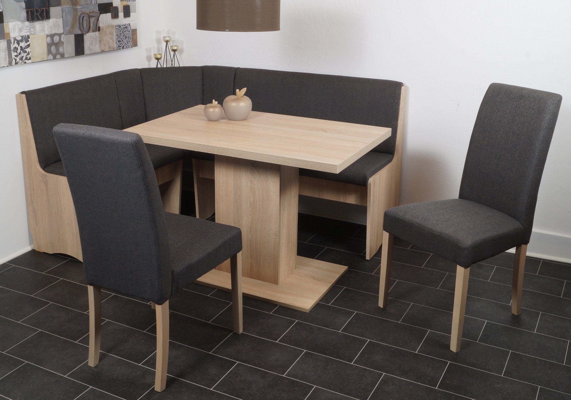 Stolebaenk Eckbankgruppe Duisburg OLDUSO, (Eckbankset, 1x Eckbank, 1 x Tisch, 2 x Stuhl), Bezug mit 45.000 Scheuertouren