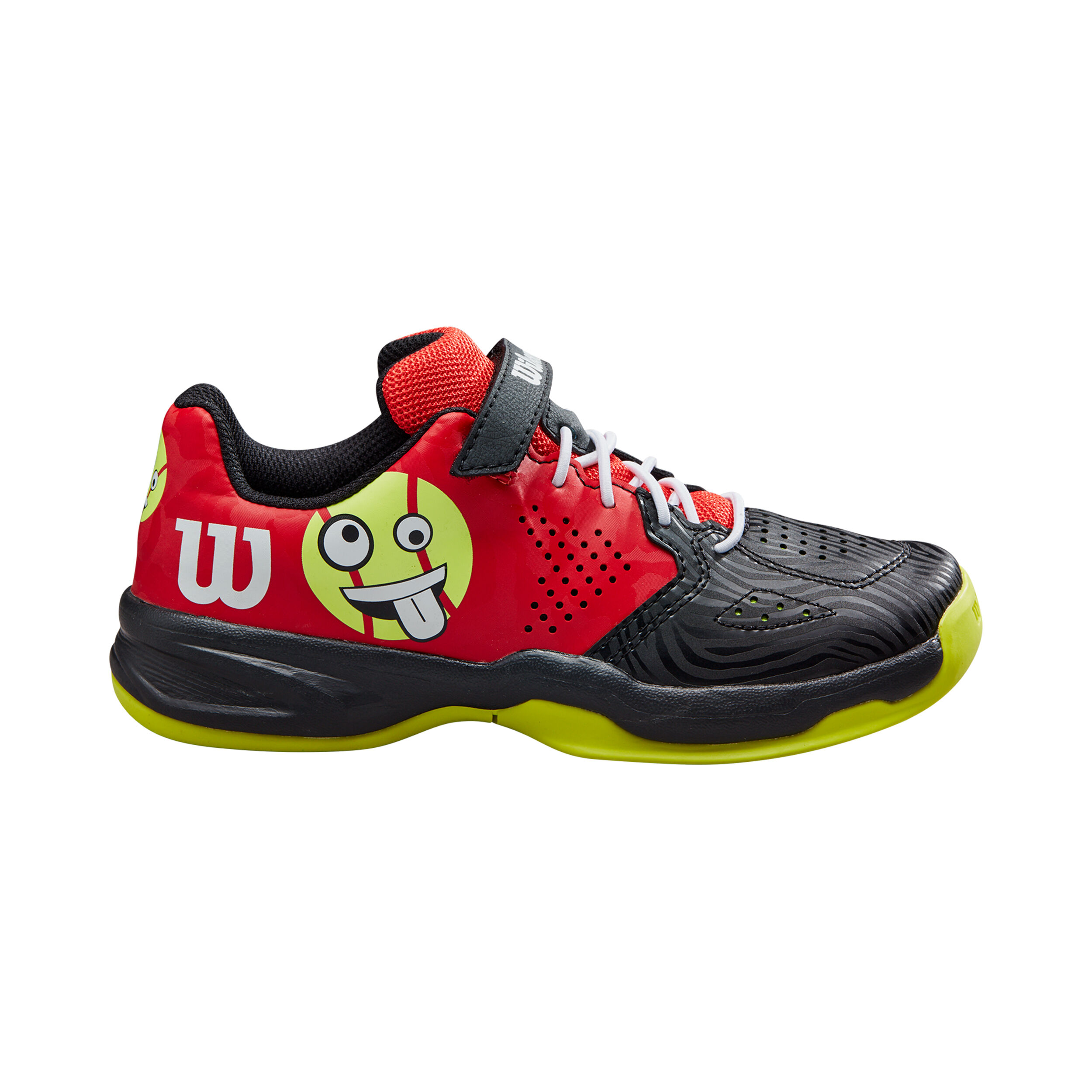 Kaos Allcourtschuh Kinder - Schwarz, Rot
