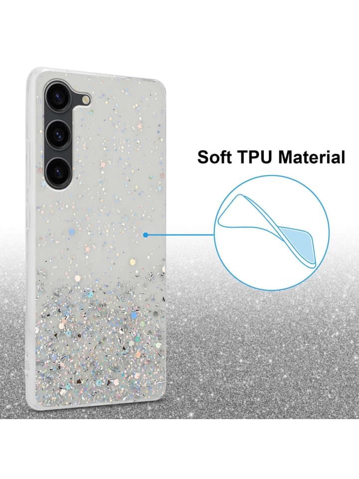 cadorabo Hülle für Samsung Galaxy S23 Glitter in Transparent mit Glitter günstig kaufen onesize