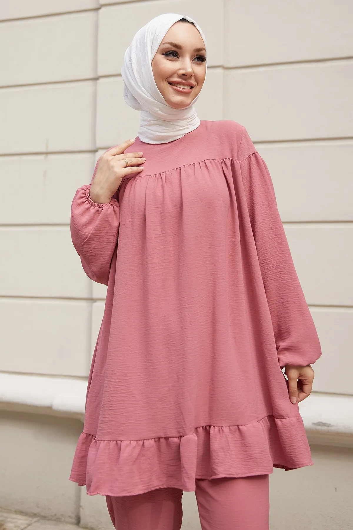 InStyle  Lively Rock-Rüschen-Doppelset – Rosa