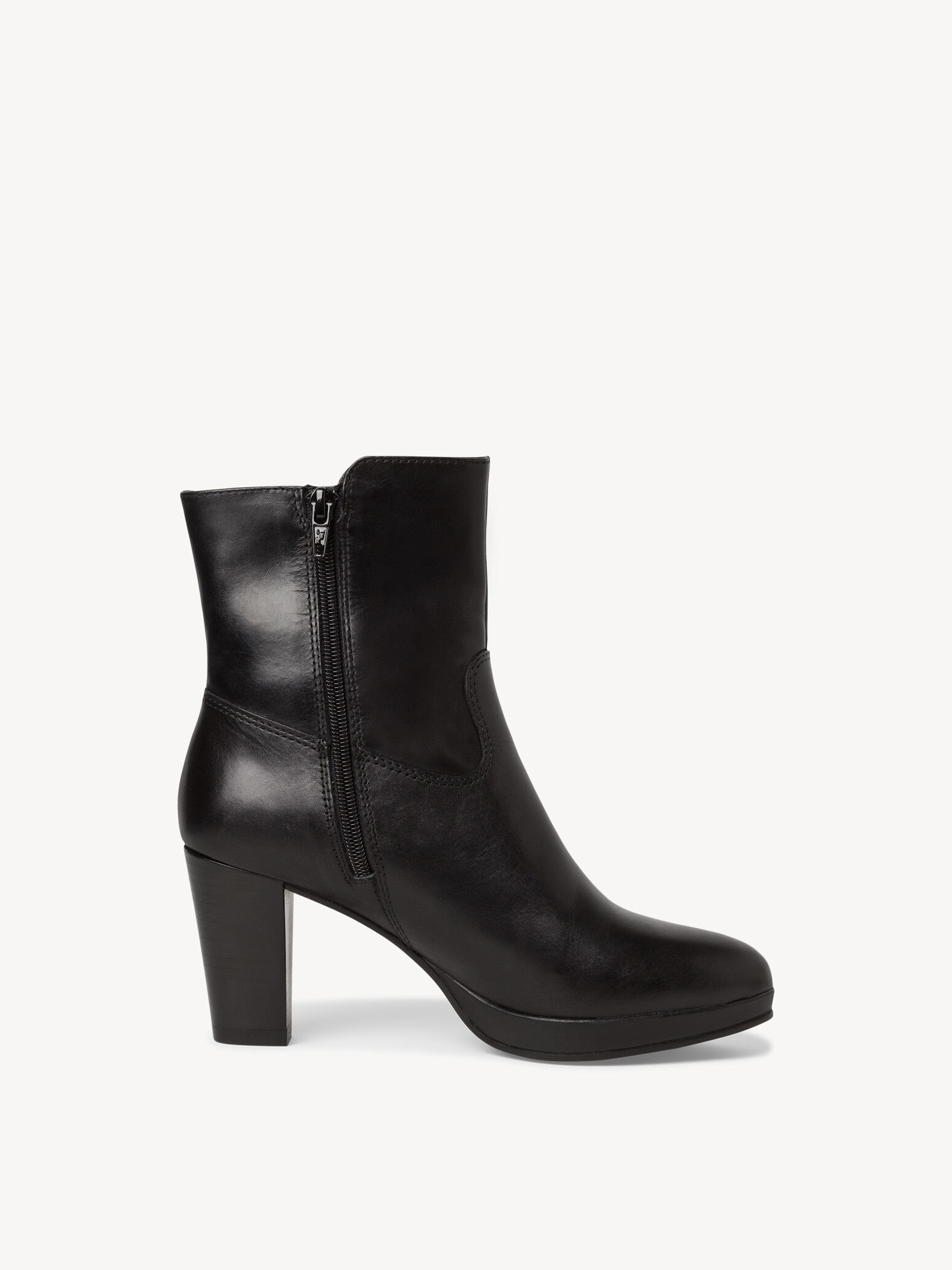 Bottine en cuir - noir