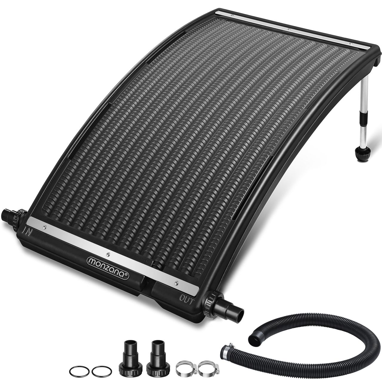 Casaria monzana® Poolheizung Solar Anthrazit 110x69x14cm Sonnenkollektor Solarheizung