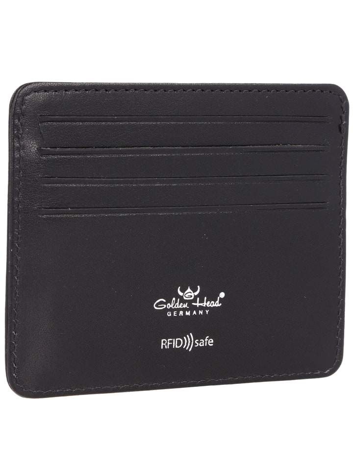 Golden Head Colorado Kreditkartenetui RFID Schutz Leder 10 cm in schwarz günstig kaufen onesize