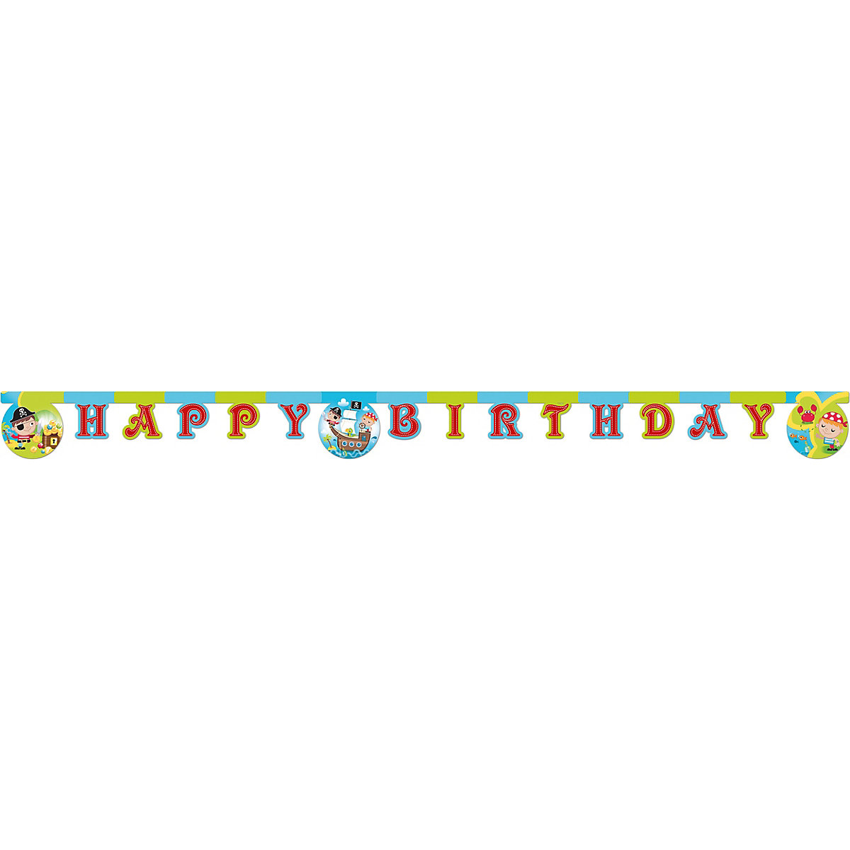 Happy Birthday Girlande Pirates Treasure Hunt, 2 m