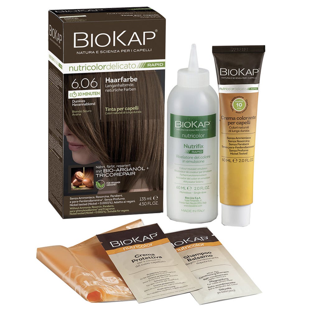 BIOKAP Haarfarbe Nutricolor Delicato Rapid Dunkles Havannablond 6.06 135 ml