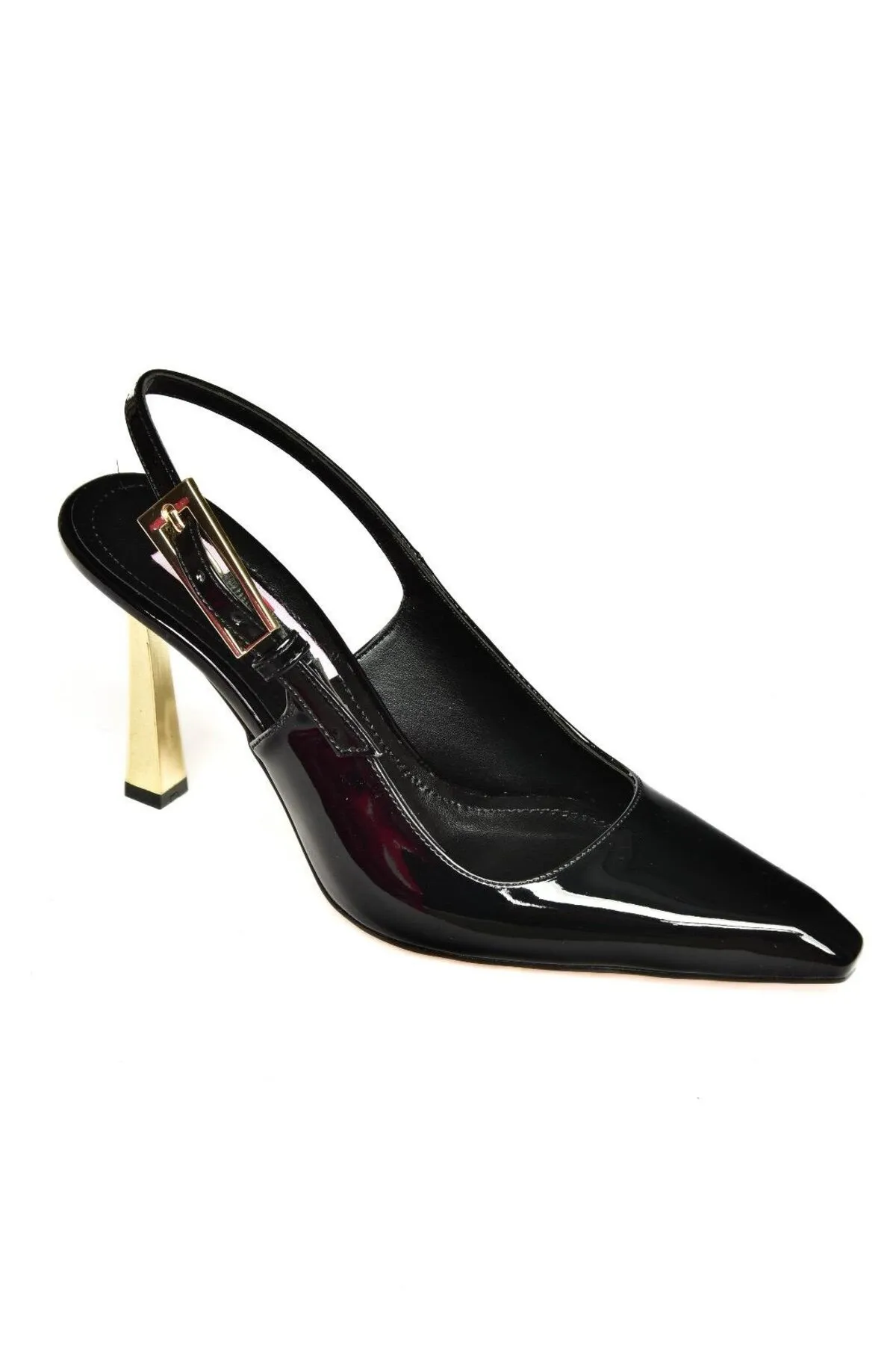 Fox Shoes  S752098708 Schwarze Damenschuhe aus Lackleder mit dickem Absatz