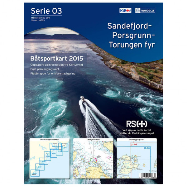Nordeca - Bootsportkarte: Sandefjord-Porsgrunn-Torungen Fyr - Wanderkarte