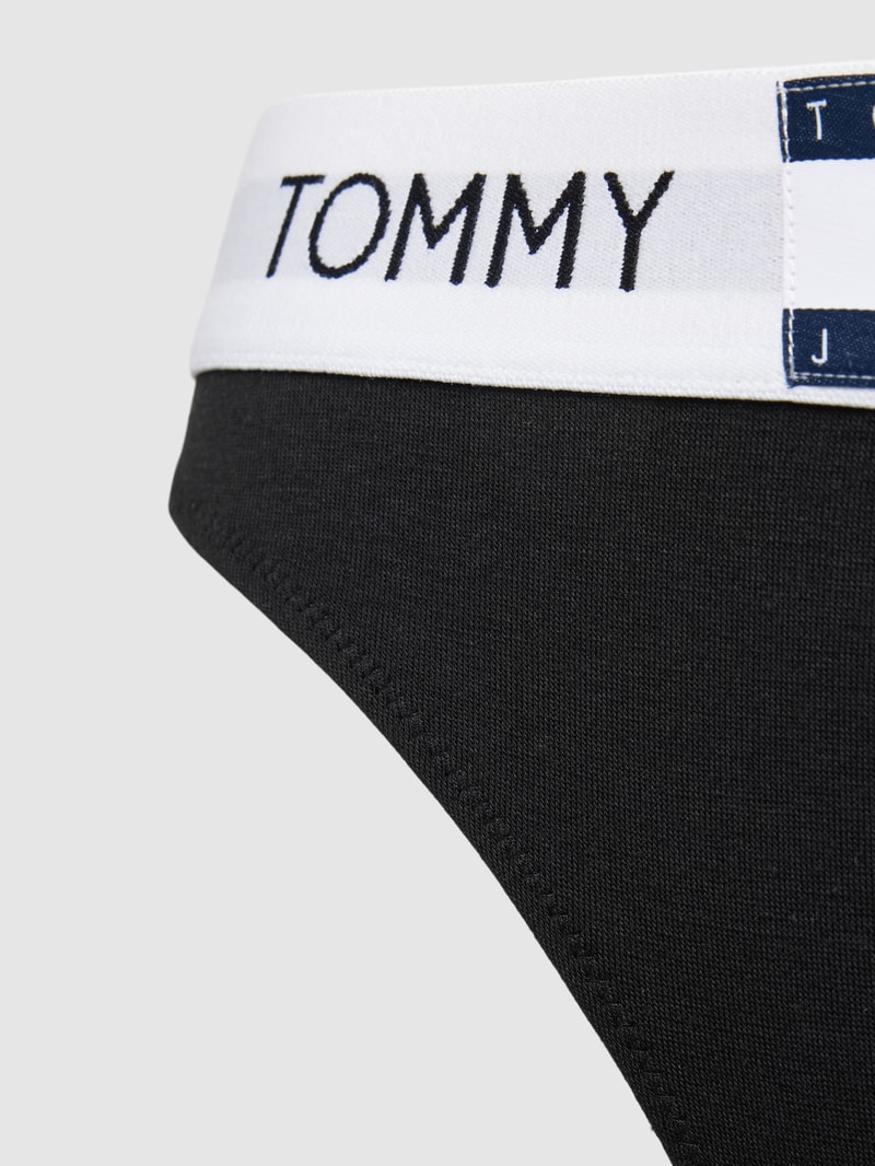 Slip mit elastischem Logo-Bund Modell 'HERITAGE' in schwarz