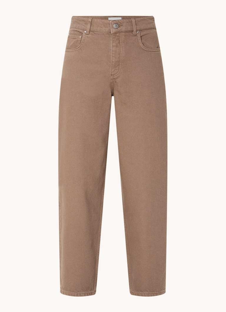 Pantaloni scurți din denim conici cu talie înaltă Claudie Pierlot Luc, spălați