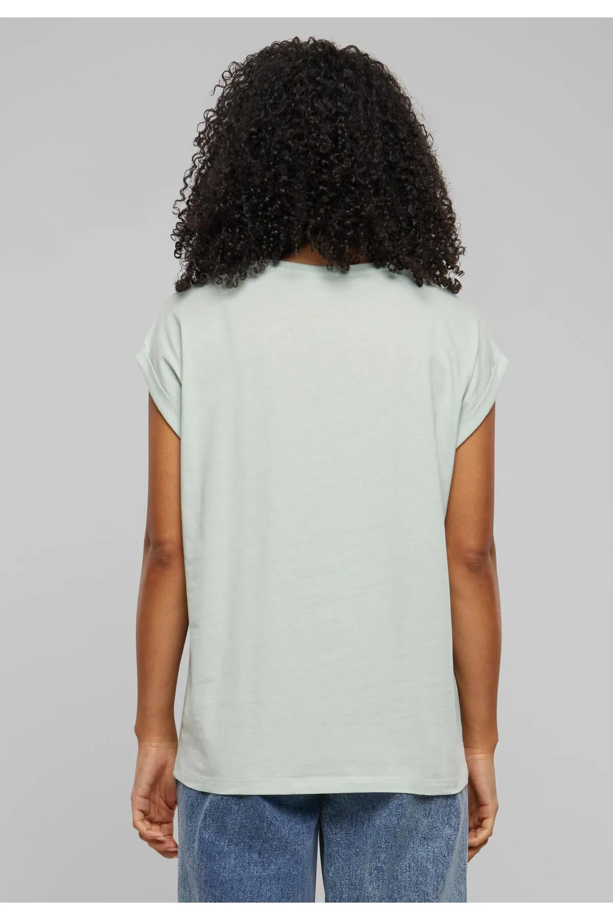 Urban Classics  Damen T-Shirt mit verlängerter Schulterpartie für Damen