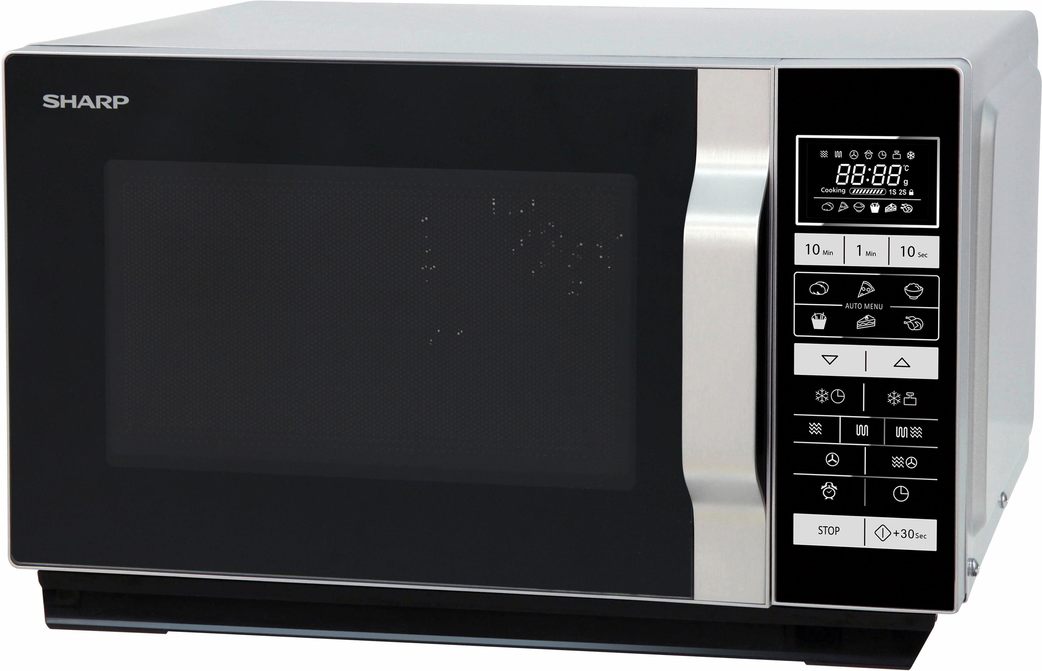 Sharp Mikrowelle R860S, Grill und Heißluft, 25 l
