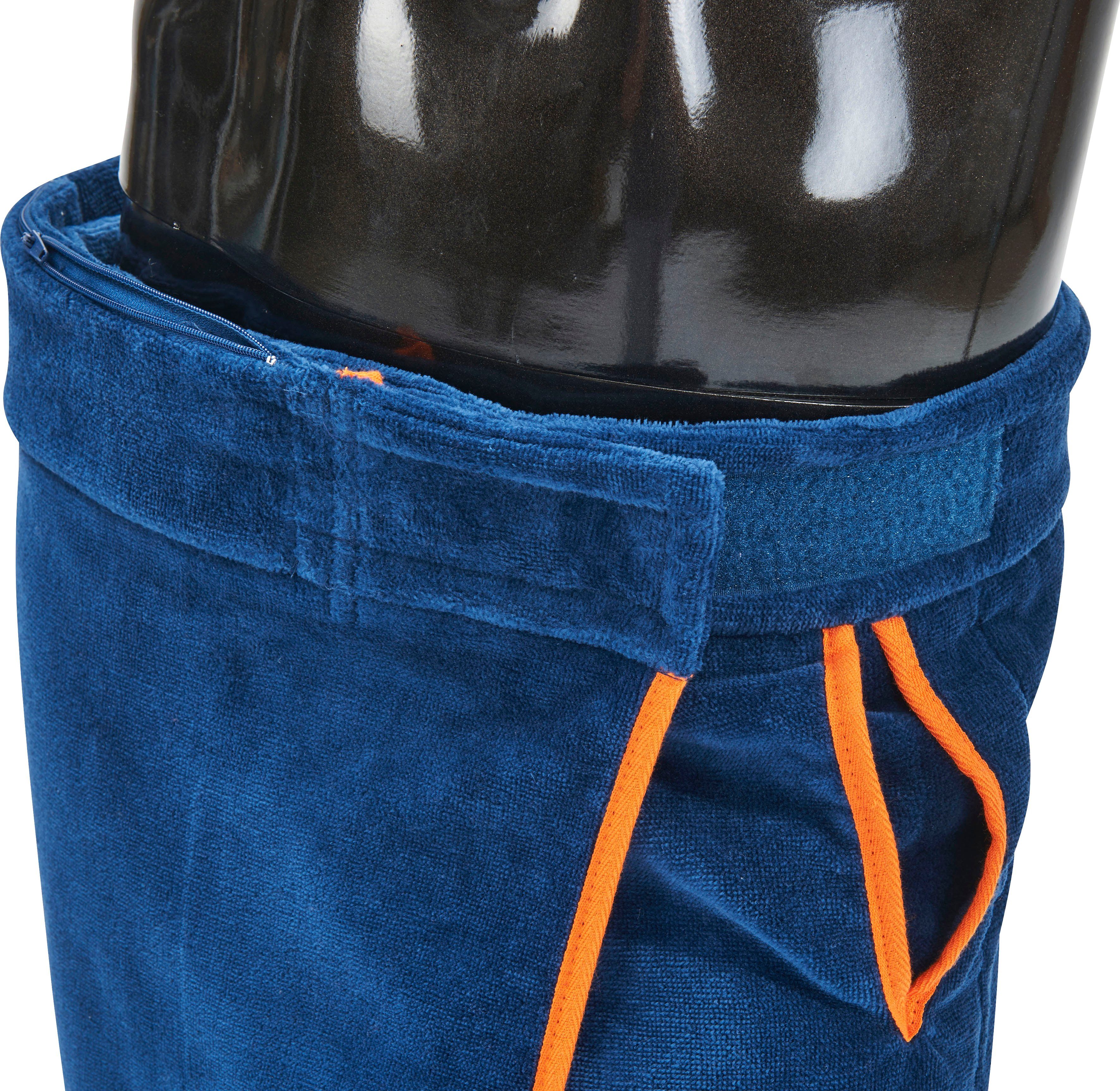 done.® Kilt Kuuma, Kurzform, Veloursfrottier, mit Klettverschluss und Reißverschluss-Tasche
