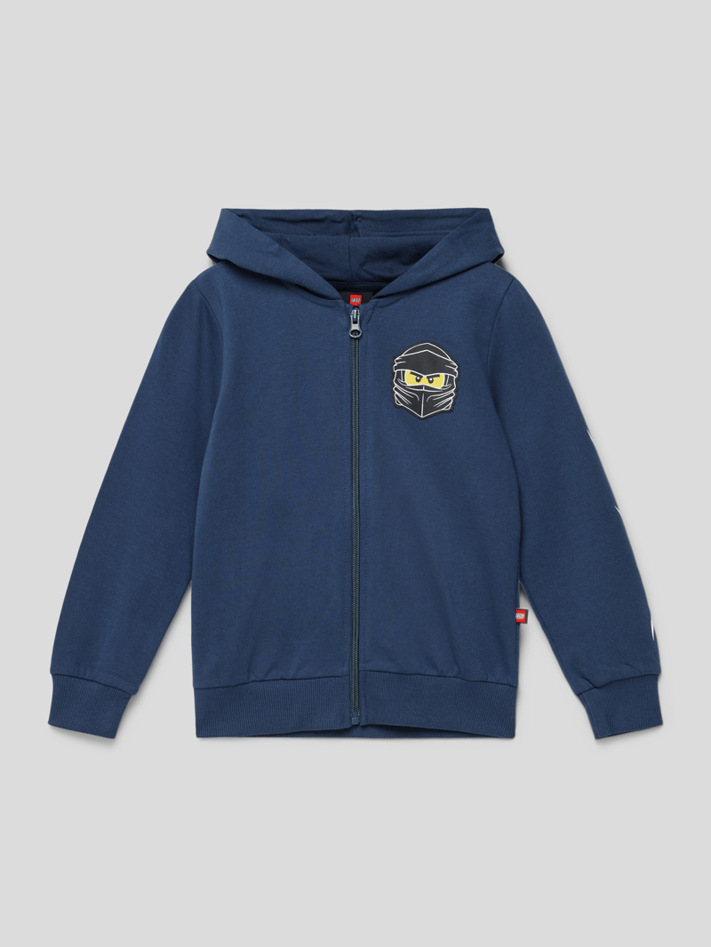 Sweatjacke mit Kapuze in marineblau