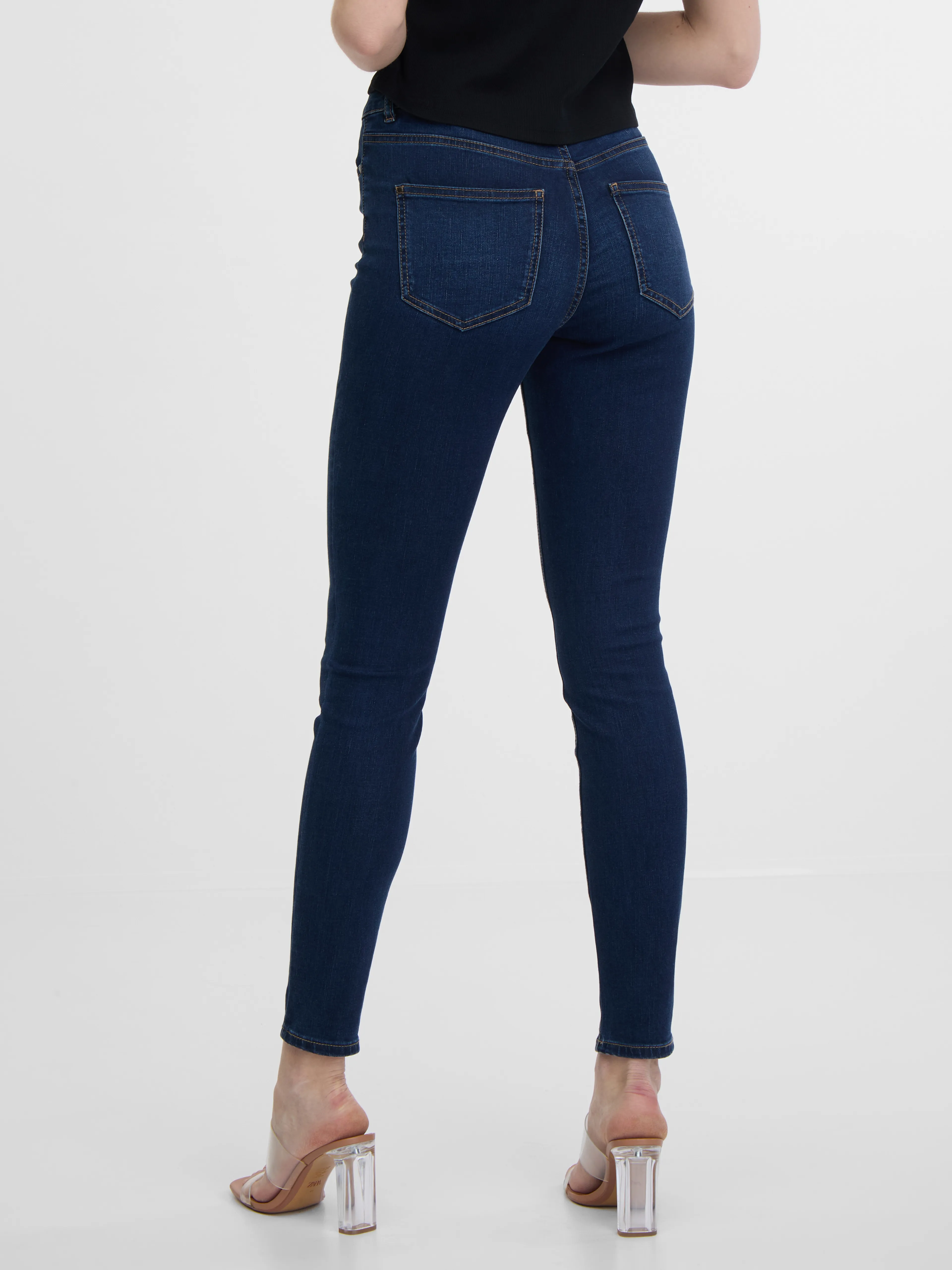 Dunkelblaue Damen Skinny Fit Jeans ORSAY