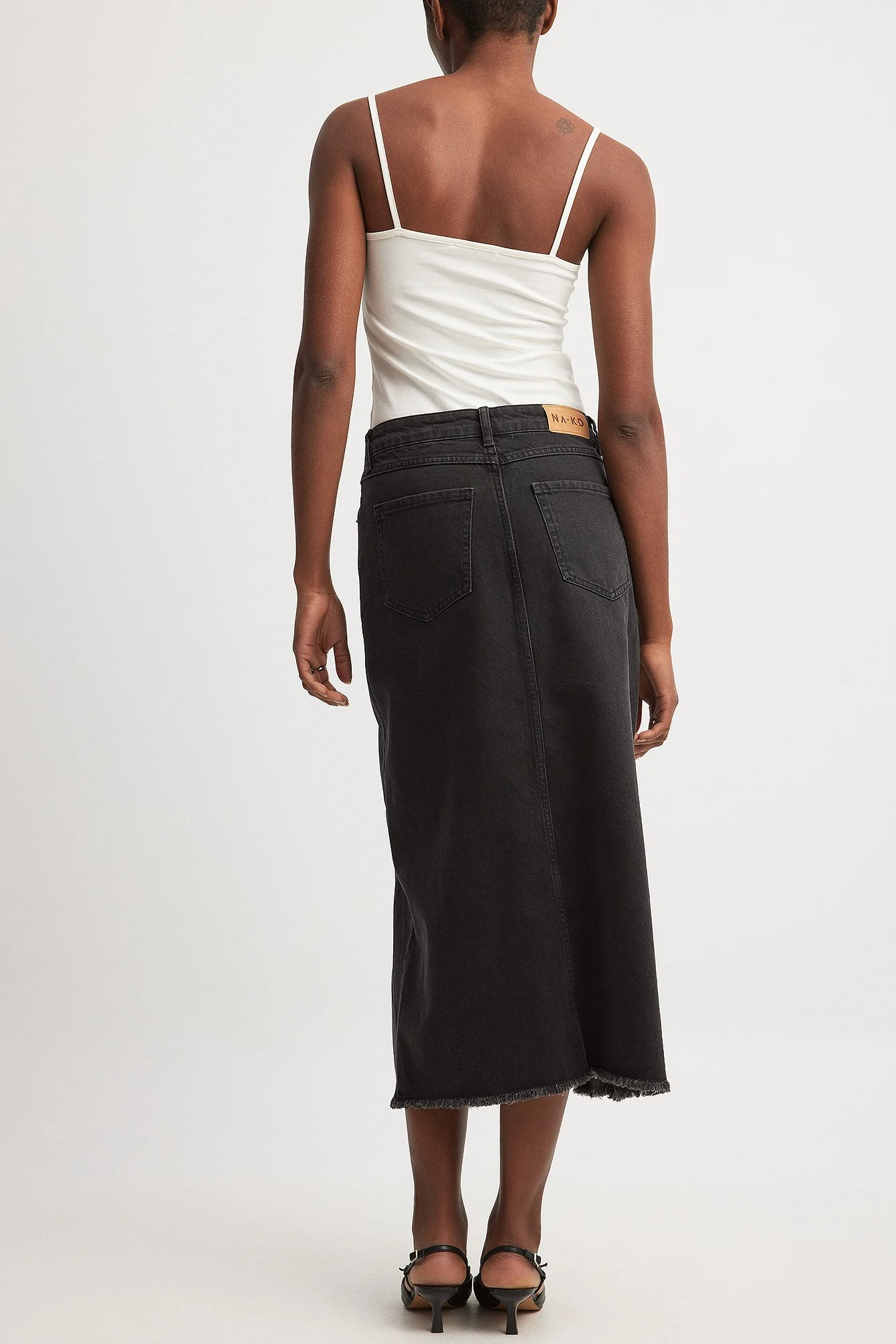 Jeansrock mit Schlitzdetail