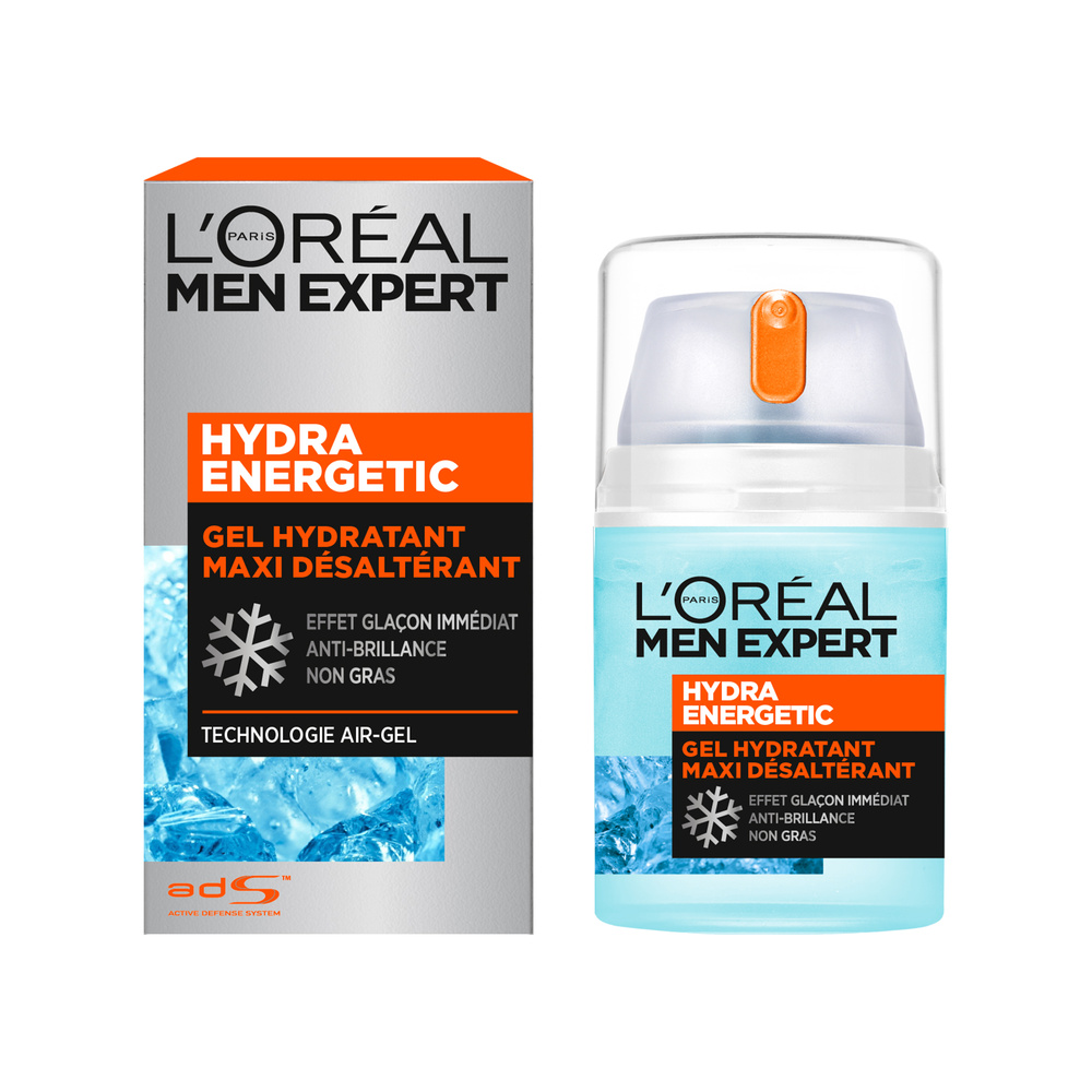 L'Oréal Paris Men Expert Hydra Energetic Gel Hydratant Maxi Désaltérant Visage Homme