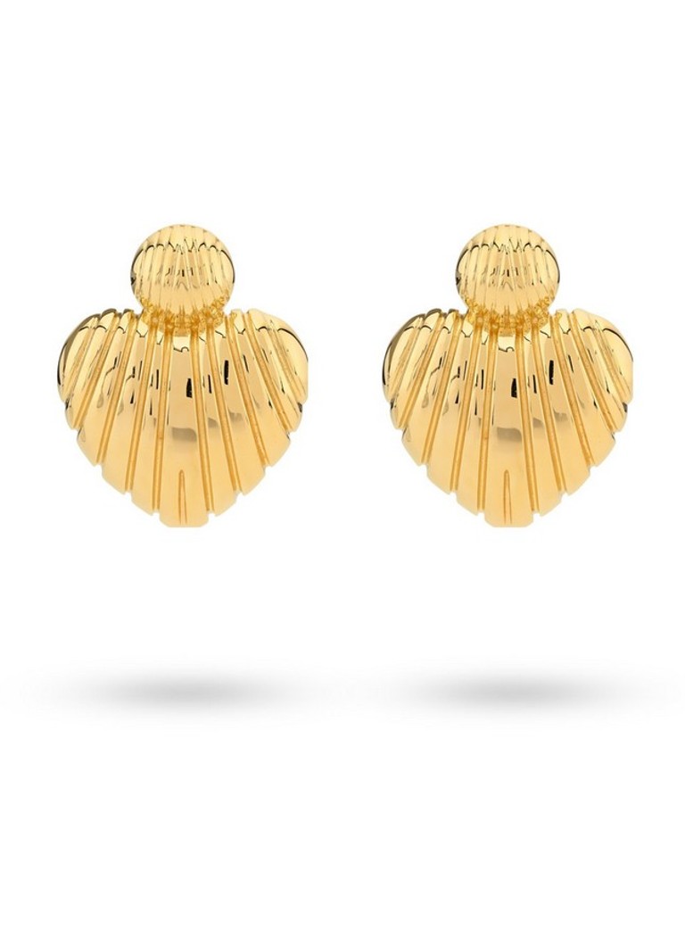 24Kae Gold-plated Ear Studs 42494Y