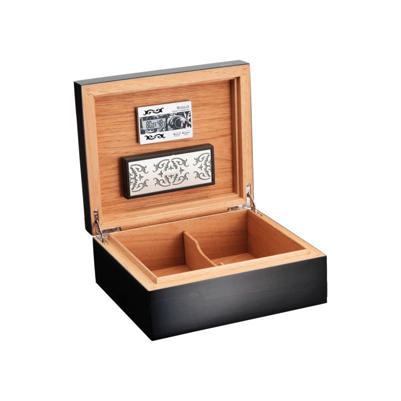 Siglo Zigarren-Humidor Modell Vibrant 50 Zigarren, Dunkelgrau