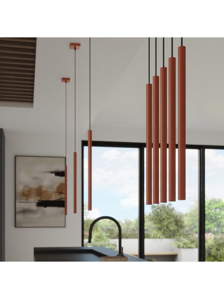 Nice Lamps Wandleuchte FIDEUS 2 roter Ocker H 50 cm günstig kaufen onesize