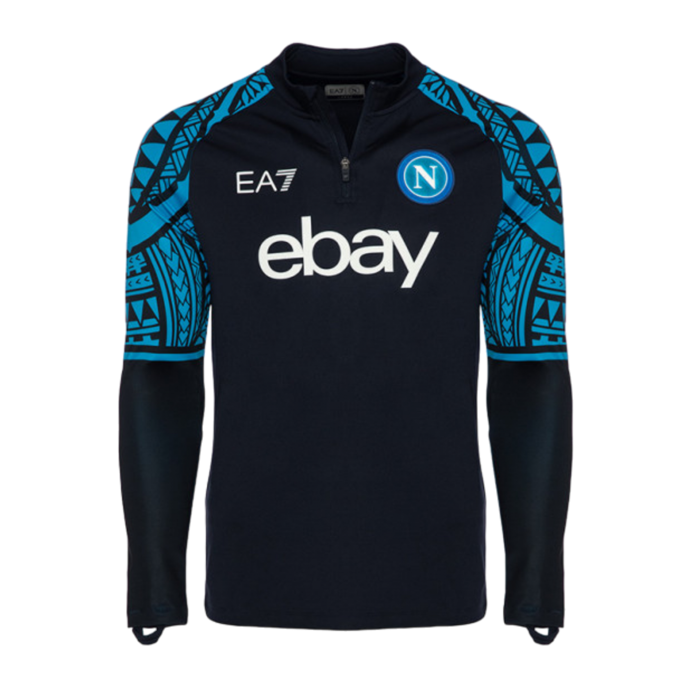 EA7 SSC Neapel HalfZip Sweatshirt Blau