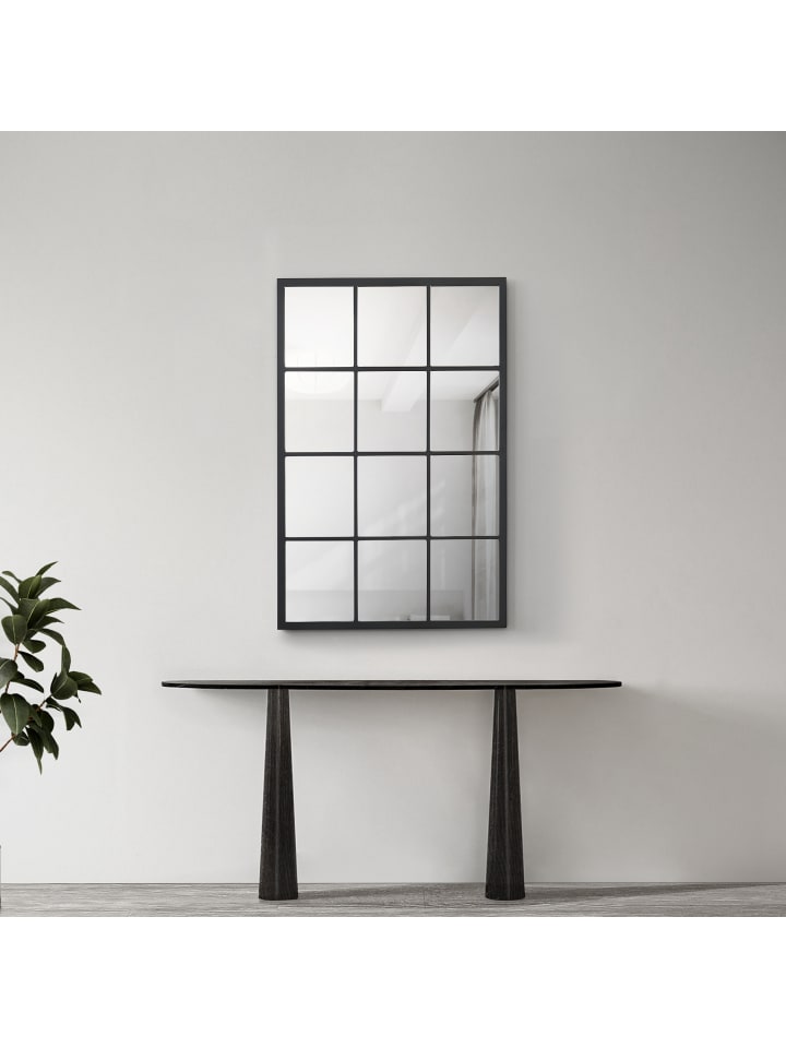 en.casa Wandspiegel Cupello in Schwarz (H)90cm (B)60cm (T)1.8cm günstig kaufen onesize