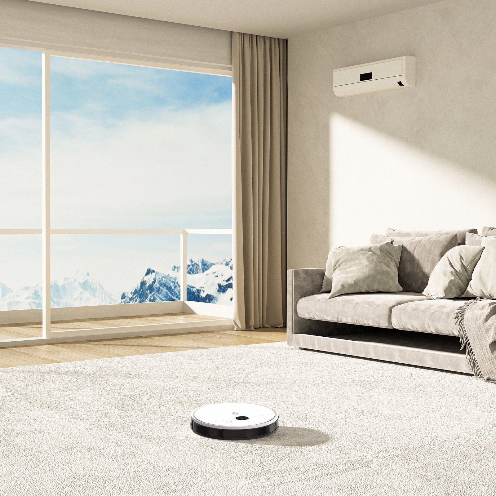 YEEDI Nass-Trocken-Saugroboter aus ECOVACS, Vac Station, mit Absaugstation, 3-in-1-Funktion, 69,00 W, beutellos, 200 min Laufzeit, 3000 Pa Saugleistung, Raumkarte, Teppicherkennung