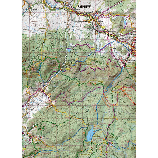 Wanderkarte Tschechien Jizerske hory, Frydlantsko 1 : 40 00 - Wanderkarte