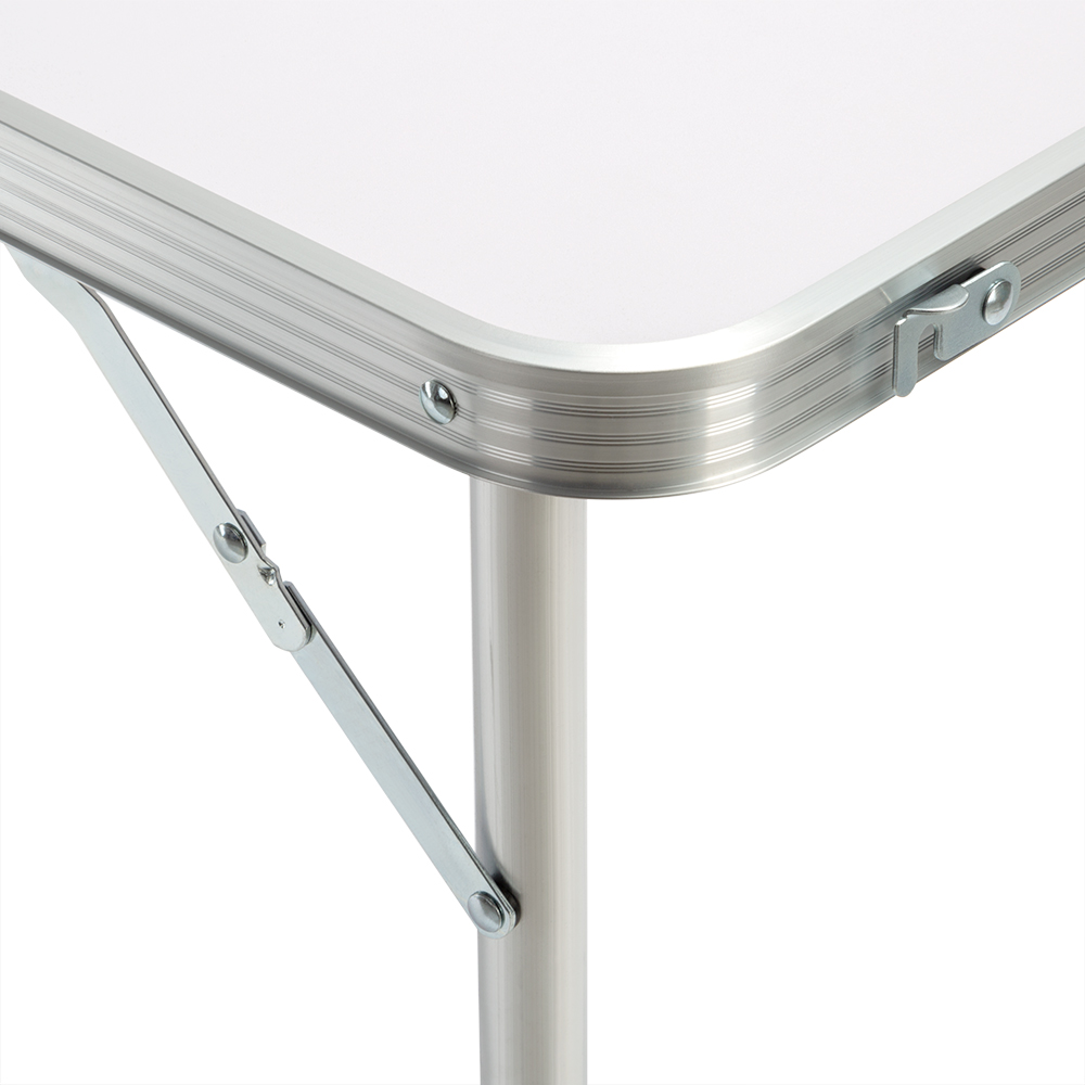 Casaria Campingtisch Alu XXL 120 x 70 x 60cm silber / weiß