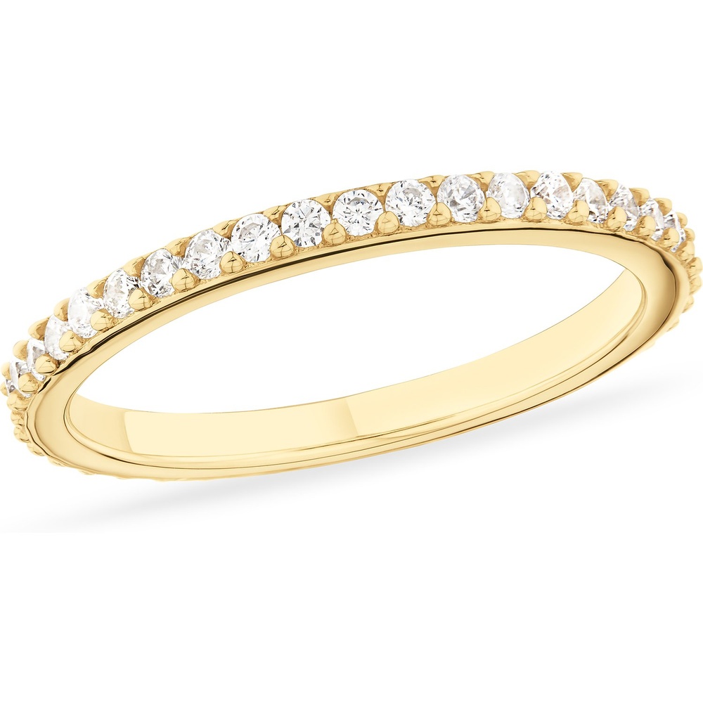 FAVS Bague pour femme 925 Argent or jaune Bague