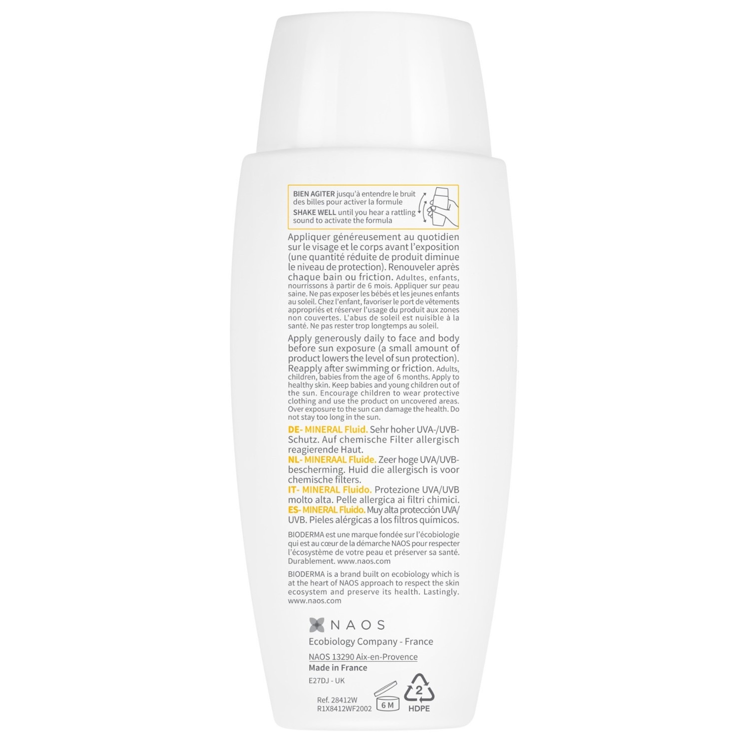 Bioderma PHT mineralinis skystis SPF50+ F75gr
