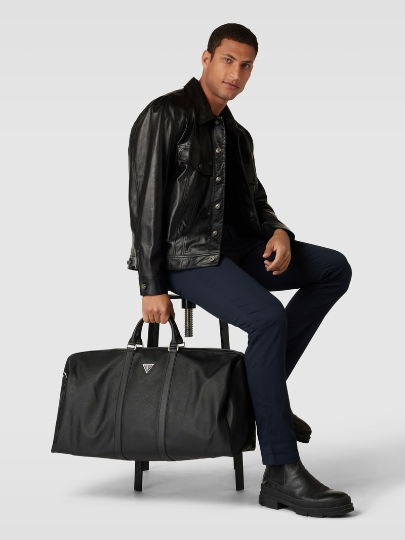 Weekender mit Label-Applikation Modell 'CERTOSA' in schwarz