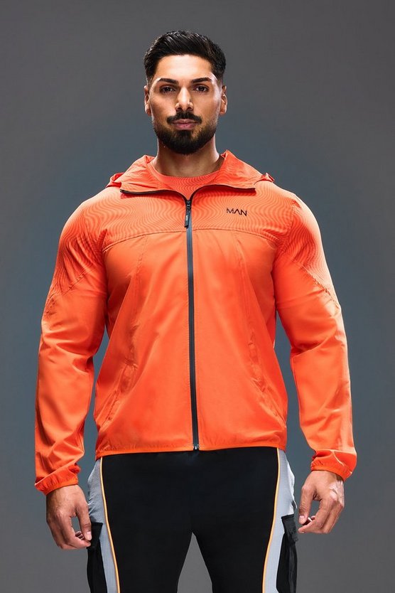 Man Active Windbreaker mit Print