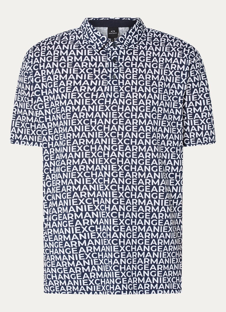 Polo Armani Exchange de corte regular com estampa gráfica