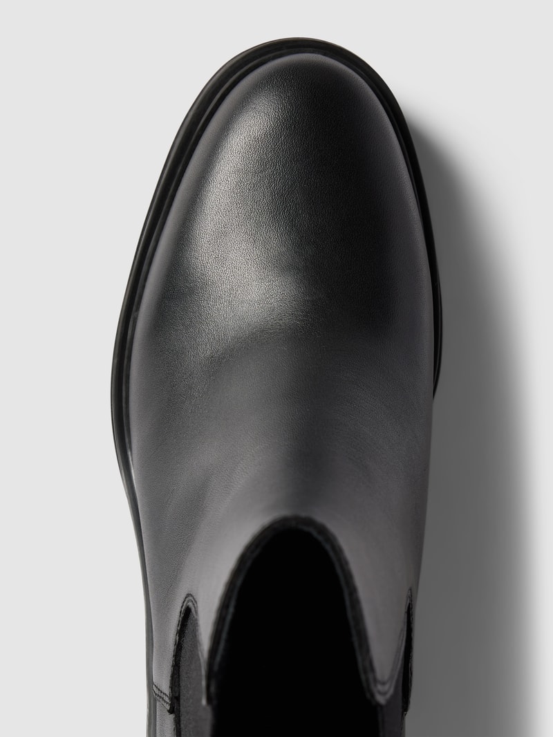 Chelsea Boots aus echtem Leder in schwarz