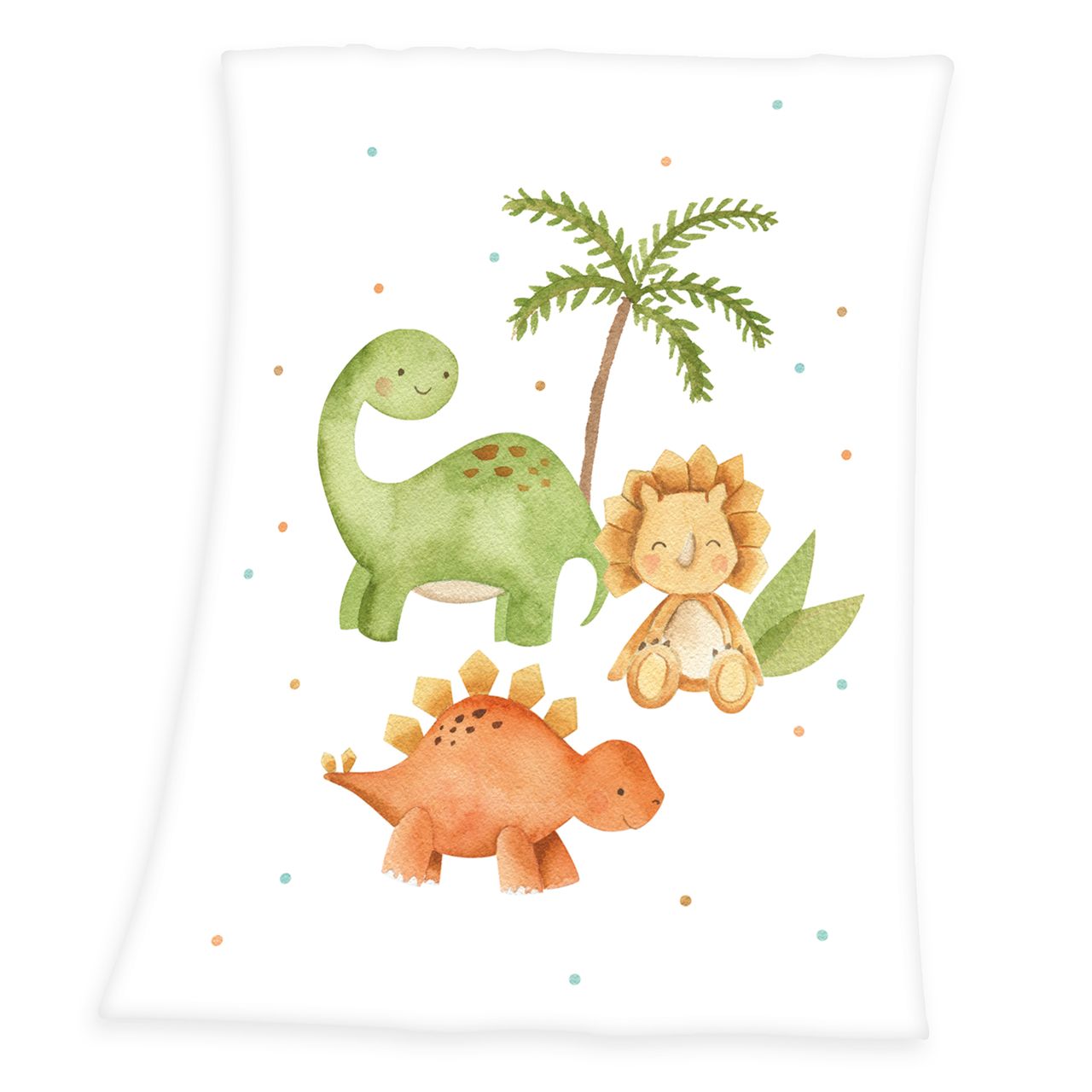 Herding Dinos Microfaserflausch-Decke, Größe: 100 x 75 cm