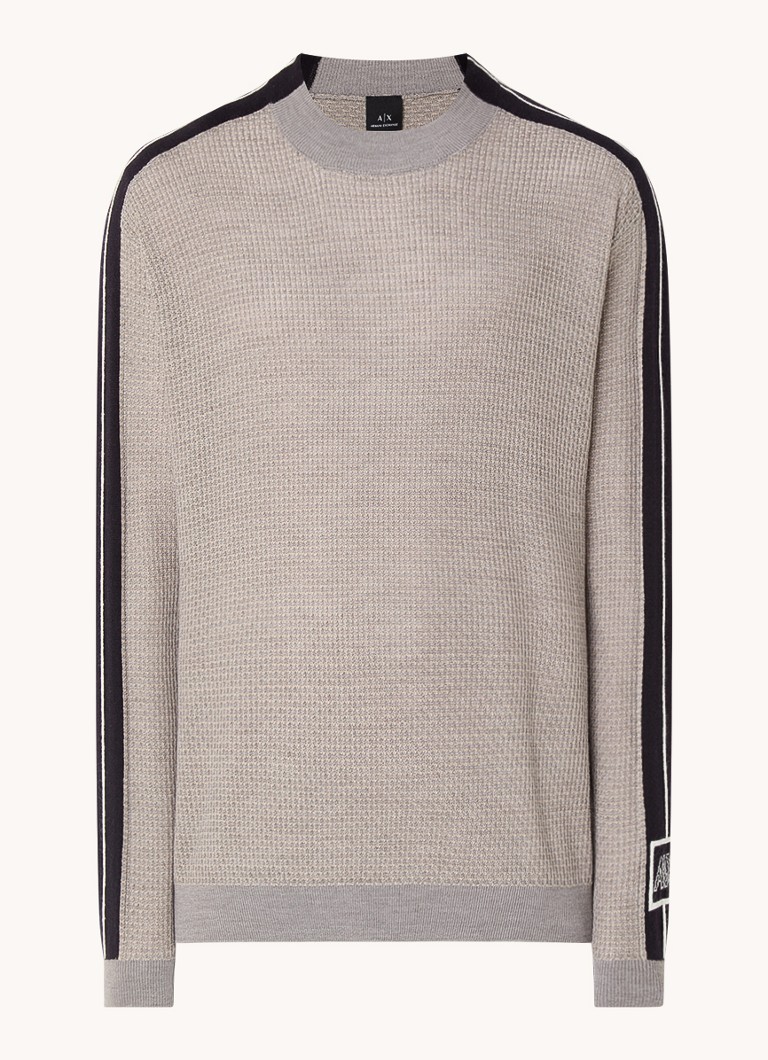 Armani Exchange pulover z debelim pletenjem iz mešanice volne