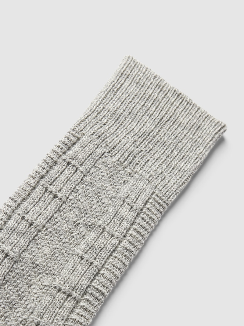 Socken in melierter Optik Modell 'Pile' in silber meliert