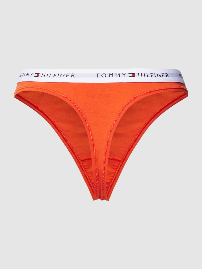 String mit elastischem Logo-Bund in orange