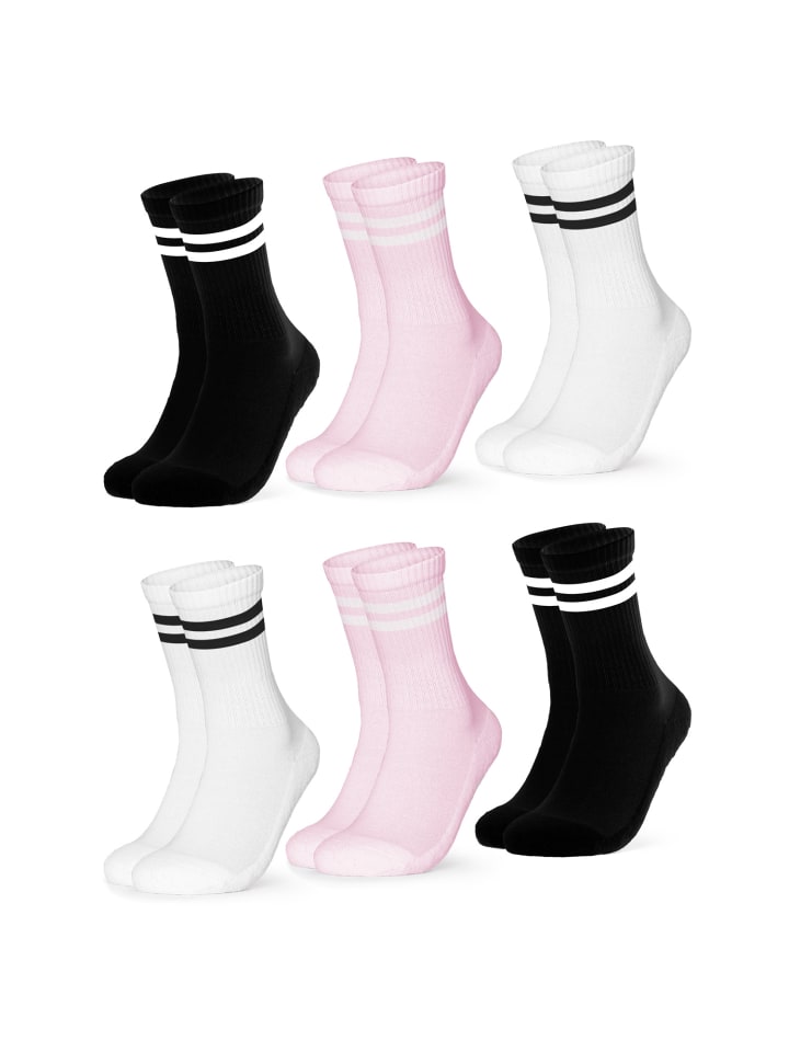 Occulto 6er Pack Retro Tennis Socken Serena in Pink-Mix günstig kaufen