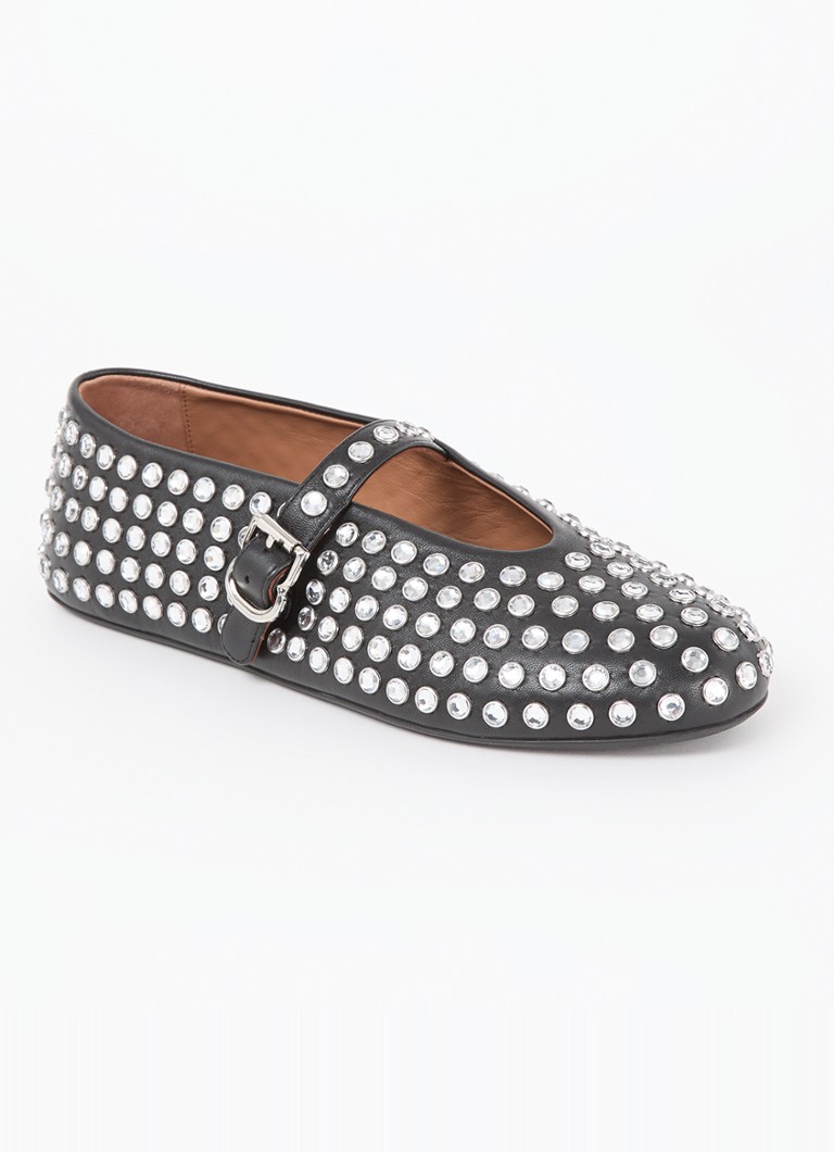 Alaïa Ballerina van lamsleer met nastat