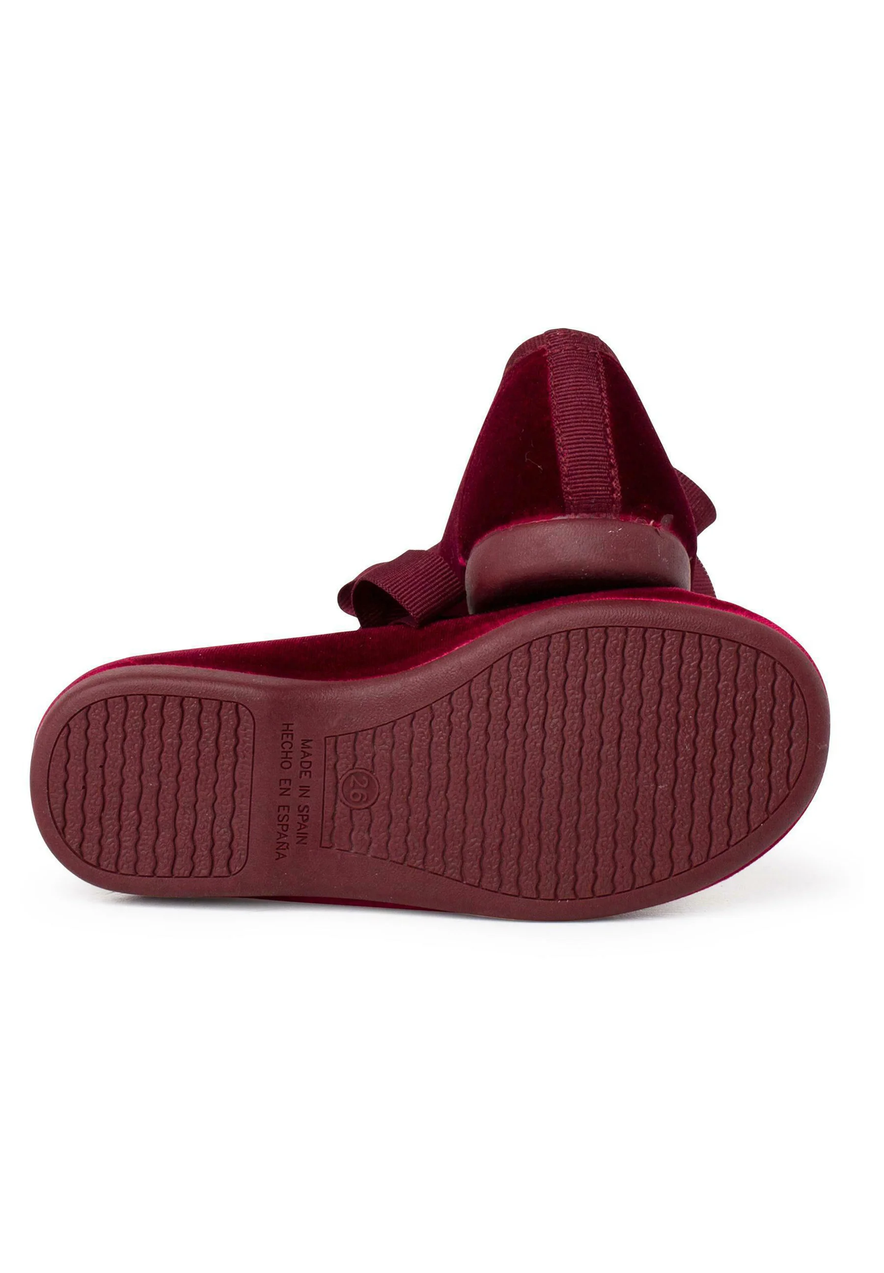 Pisamonas MERCEDITAS TERCIOPELO LAZO FAYA NIÑA - Zapatos primeros pasos