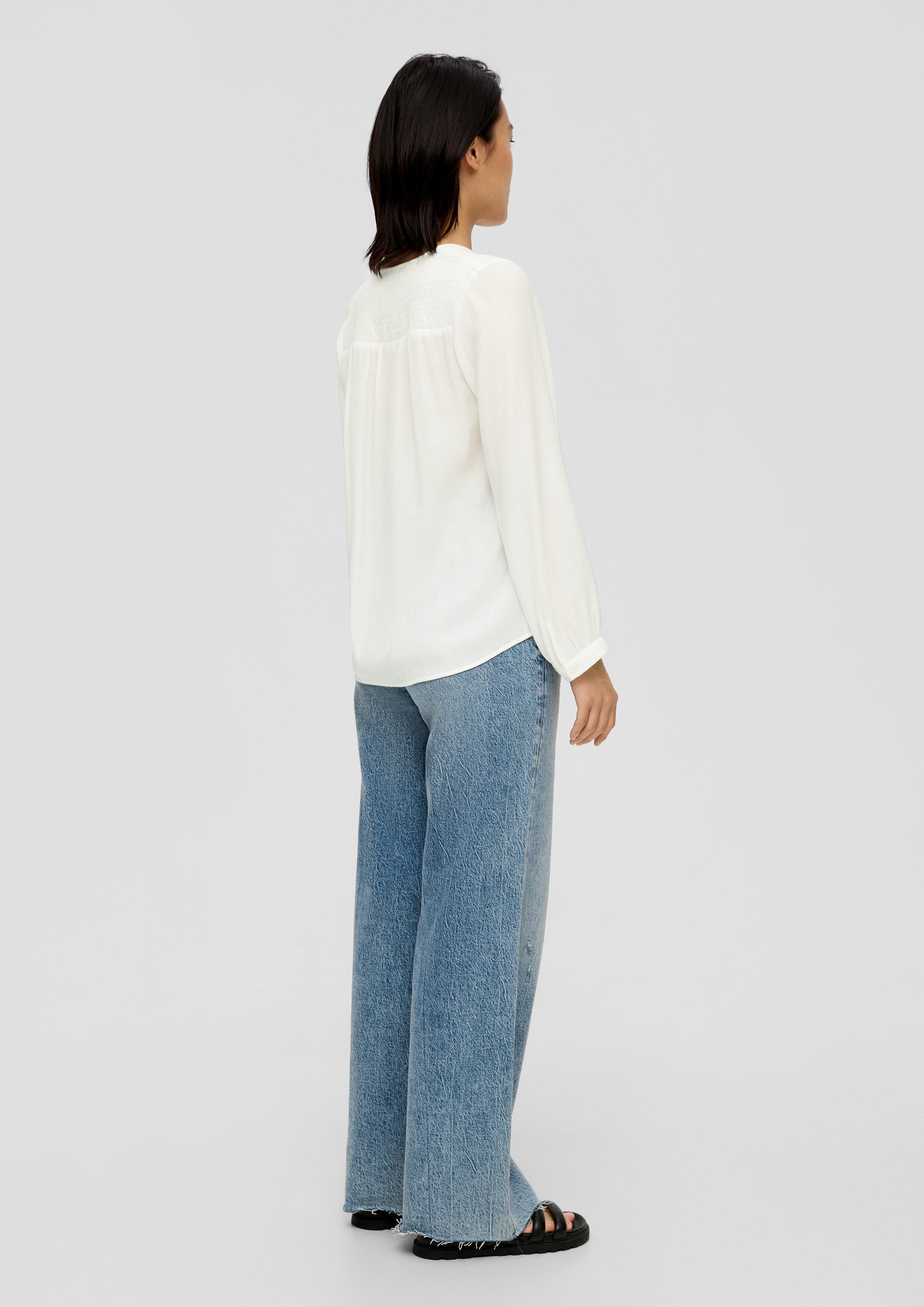 Bluse mit gesmokten Details  2135689-0210
