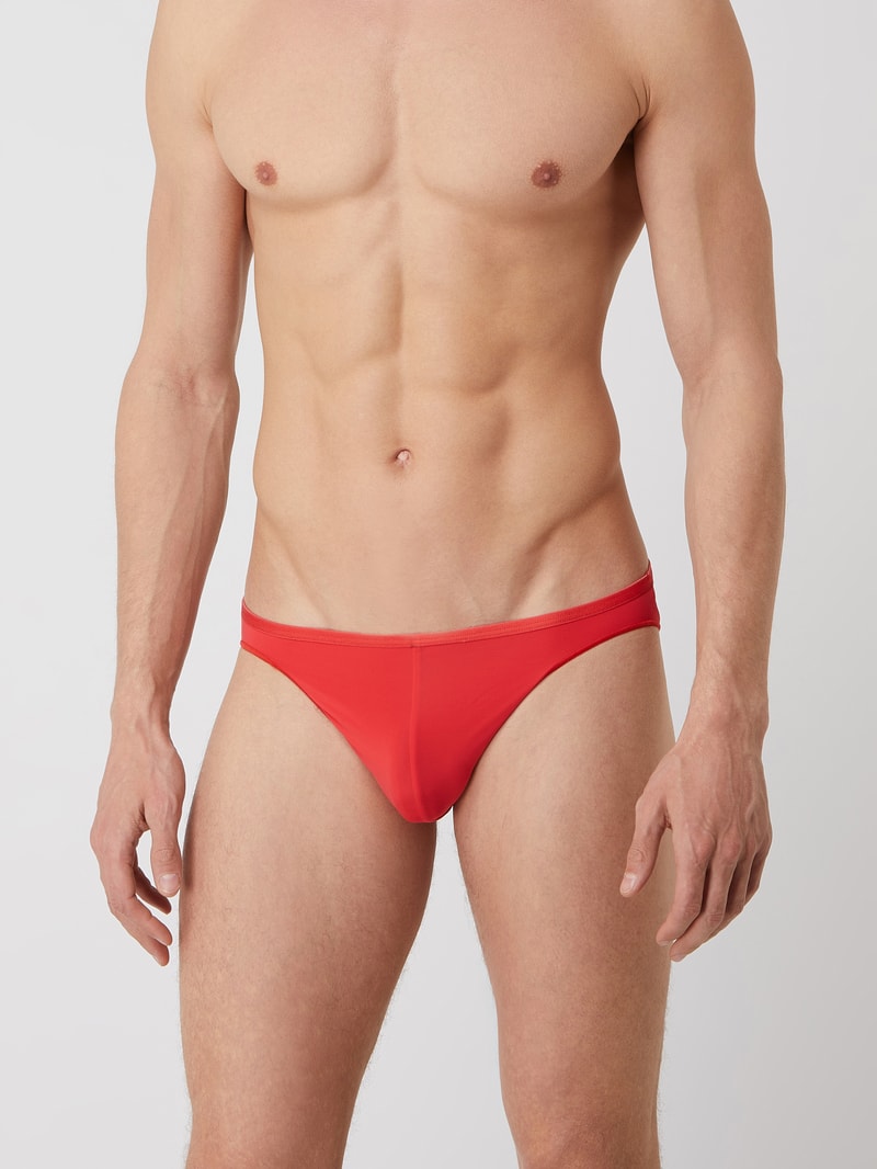Slip in unifarbenem Design mit elastischem Bund in rot