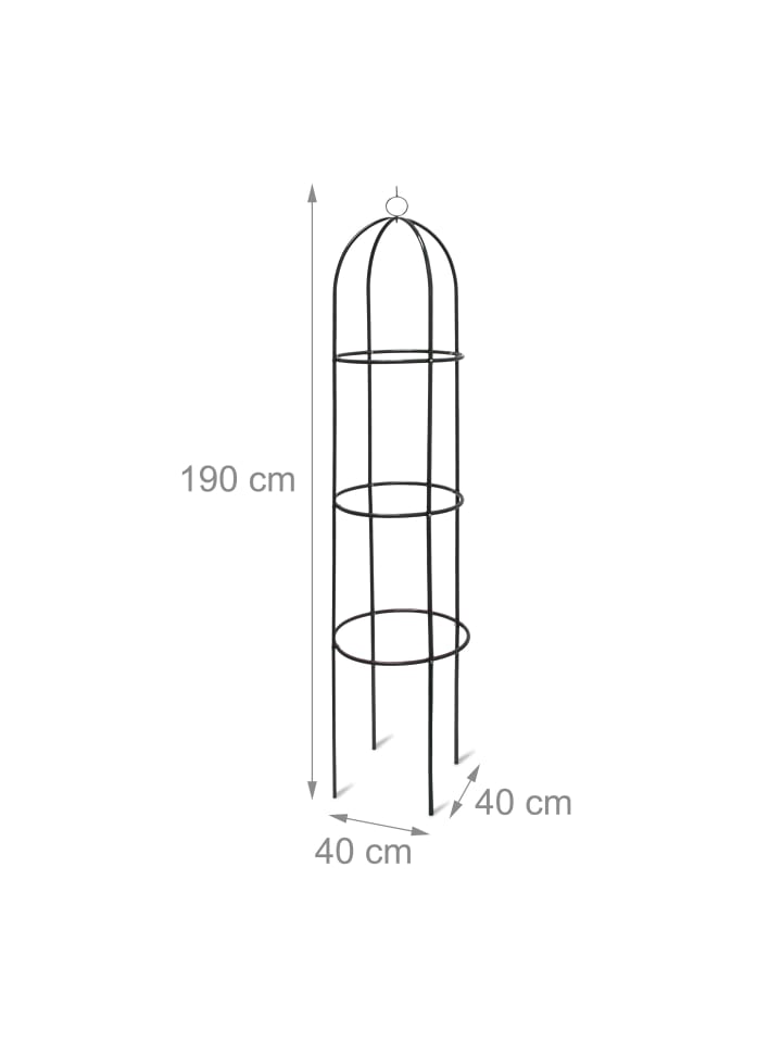 relaxdays Rankobelisk in Grün - (H)190 x Ø40 cm günstig kaufen onesize