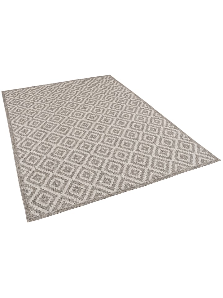 Pergamon In & Outdoor Teppich Valencia Fliesenoptik in Grijs günstig kaufen