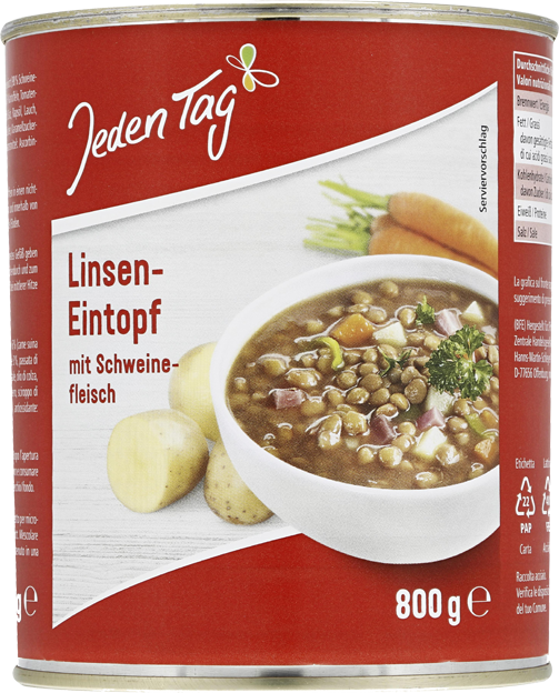 Jeden Tag Linseneintopf