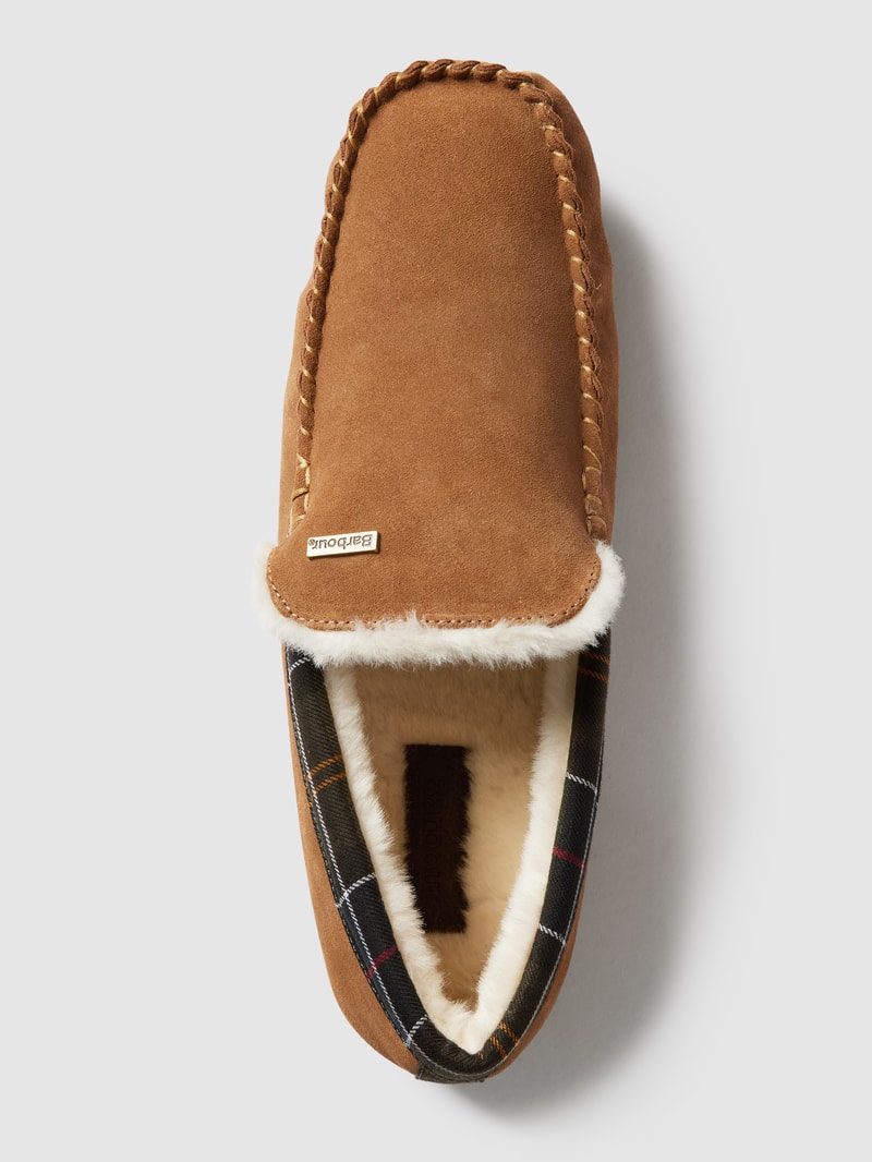 Loafer mit Kunstfellfutter in camel